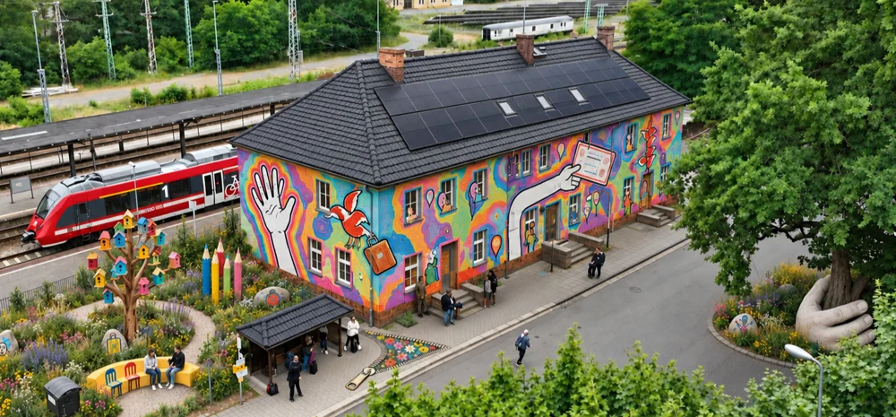Visualisierung einer Idee für den Bahnhof Calau